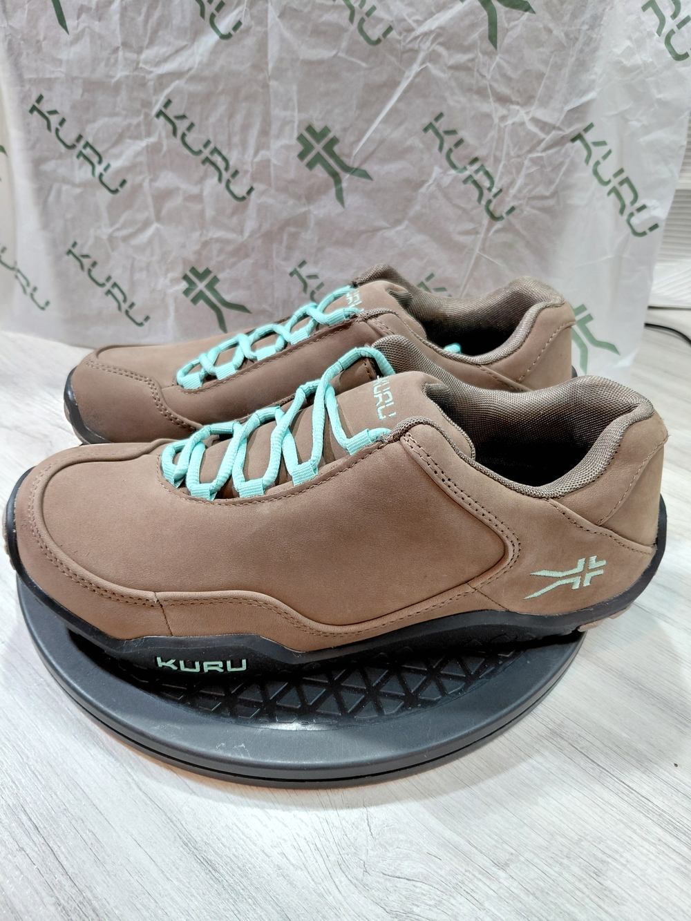 NEW KURU Women Chicane Chestnut Brown Suede Leather SIZE 10.5 WIDE FIT